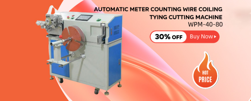 Strømlinjeform trådbehandling med WPM-40-80! Nyd 4-i-1 automatisk kabelopvikling, præcis meteroptælling, skæring og binding i ét trin.