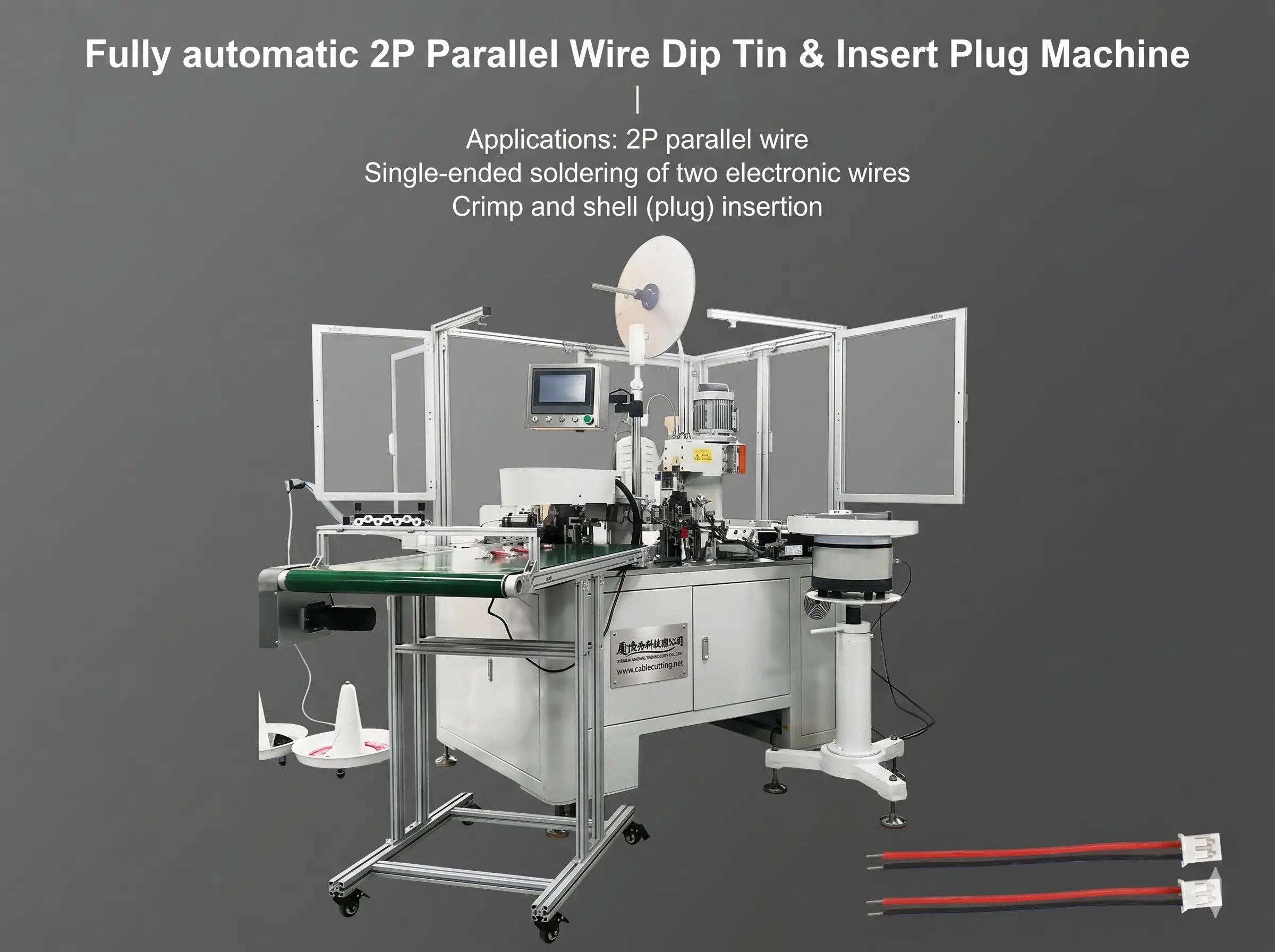 Automatisk 2-par parallel fortinningsmaskine til ledninger