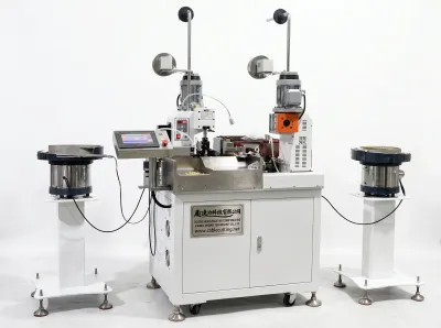 Automatisk Dobbelt-Hoved Vibrerende Krimpmaskine - 1500/time - Automatisk terminalkrympemaskine