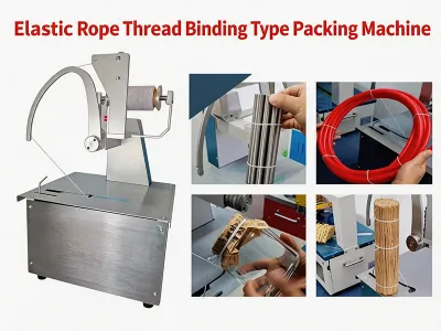 Automatisk bindemaskine til blomster- og grøntsagsbundtning - elastisk rebtråd bindingstype pakkemaskine JW-ERTB - Oprulnings- og bindemaskine