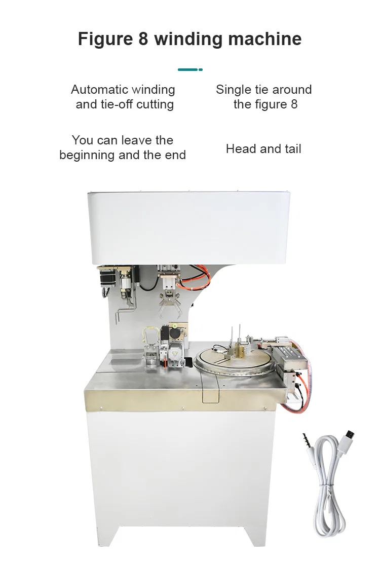 8-formet trådviklings- og bindingsmaskine, spoleviklingsmaskine, automatisk trådviklingsmaskine, kabeltrådviklingsbindemaskine