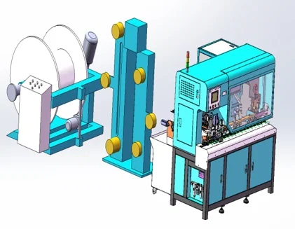 Fuldautomatisk amerikansk strømkabelfremstillingsmaskine, EU-stik, strømkabelfremstillingsmaskine, strømkabelskæring og stripping