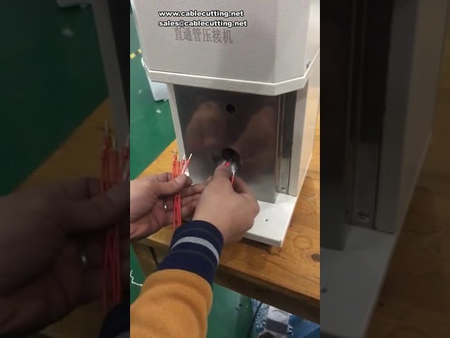 Præcis 0,2-6 mm² lige rørterminal krympemaskine til elektronik- og bilindustrien
