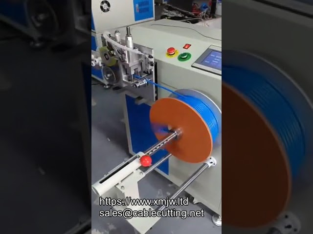 Fuldautomatisk kabel- og trådviklings-, spole-, skære- og bindemaskine med længdemåling