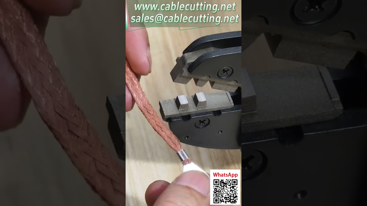 Professionel elektrisk terminalkrymper 0,25-16 mm² med udskiftelige matricer og sikkerhedsskærm