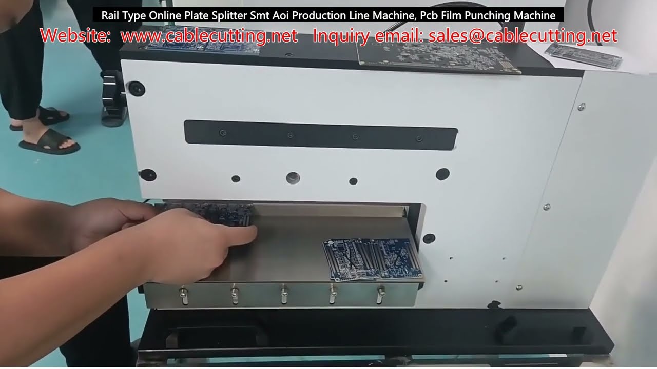 Rail-type online pladesplitter til SMT AOI-produktionslinje og PCB-film stansemaskine