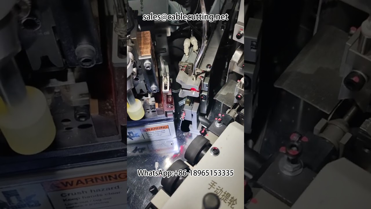 Dobbelt hoved terminering maskine til enkeltgevindskåret kappe wire harness | Automatisk trådbehandling