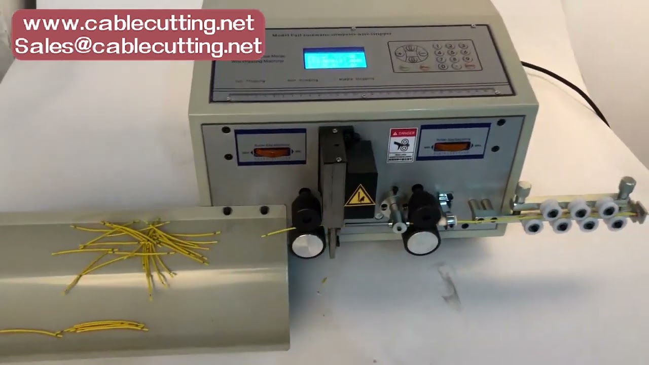 Automatisk ledningsbehandlingsmaskine 1,5T - Strip, afisolér, skær og krymp terminaler (0,75kW)