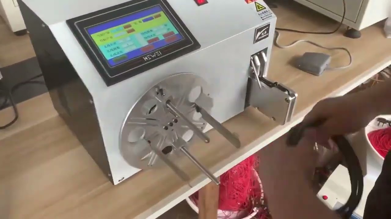 2-i-1 Hot Coil Viklemaskine LY 40 80 18 45 5 30 – Trådbinding og Kabelvikler 100-200mm med Touch Screen