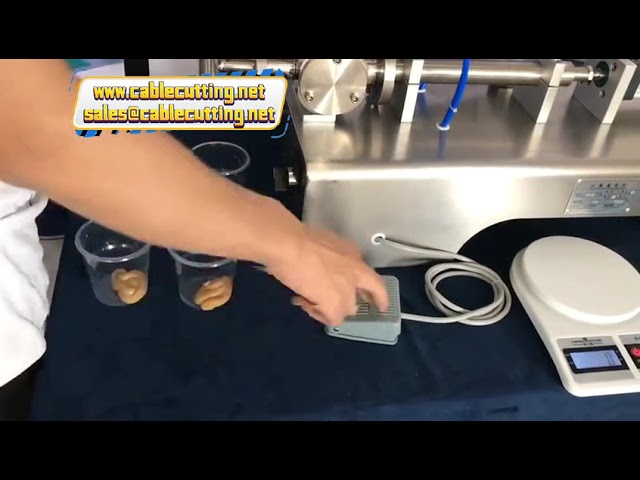 Effektiv påfyldningsmaskine til tyktflydende produkter som sæbe, vaskemiddel, juice, lotion og mandelsmør med integreret tank