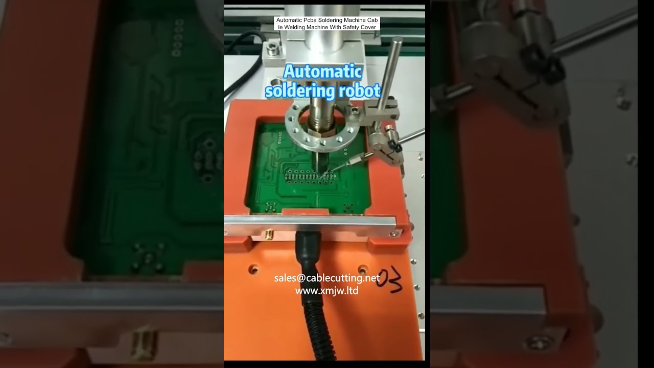 Automatisk PCBA-loddemaskine med sikkerhedsdæksel til kabel- og ledningssvejsning