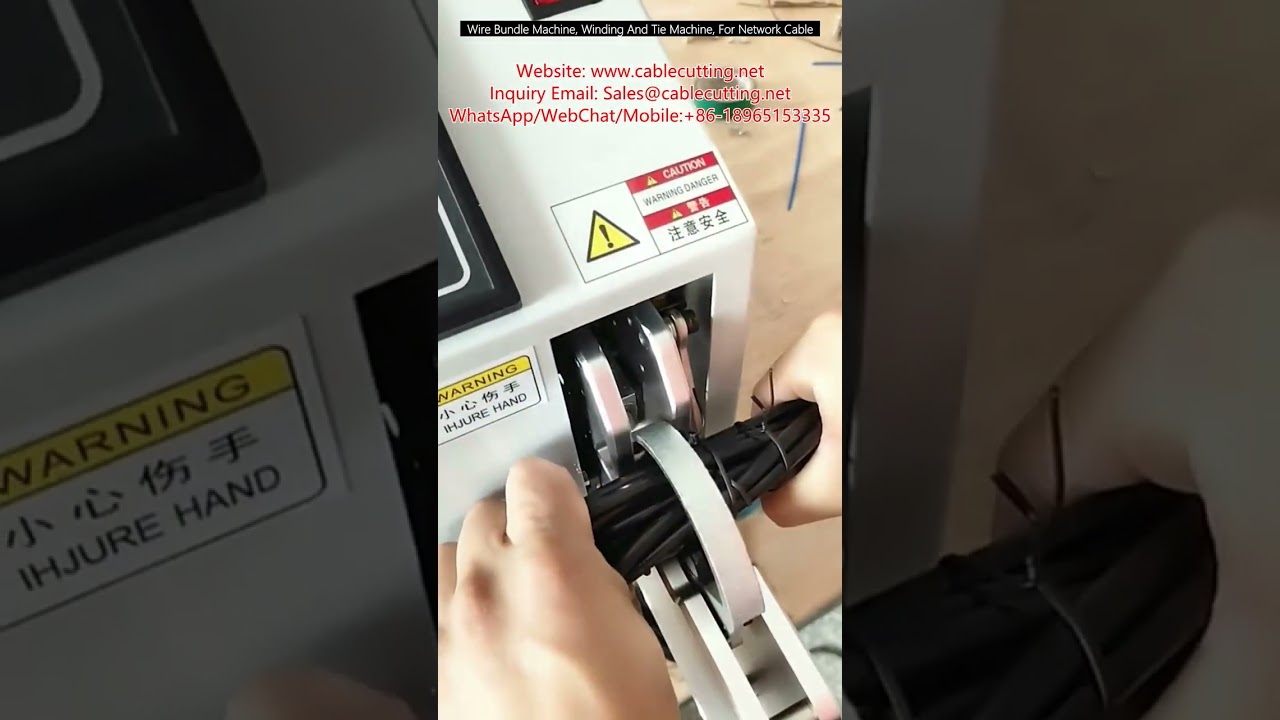 Automatisk trådbundmaskine til vikling og binding af netværkskabler