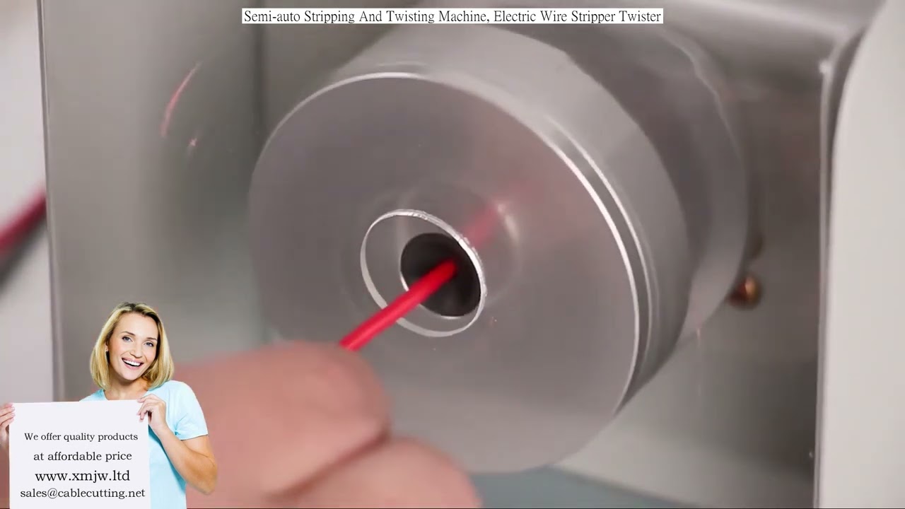 Semi-automatisk afisolerings- og snoingsmaskine, elektrisk ledningsafisolering og -snoer