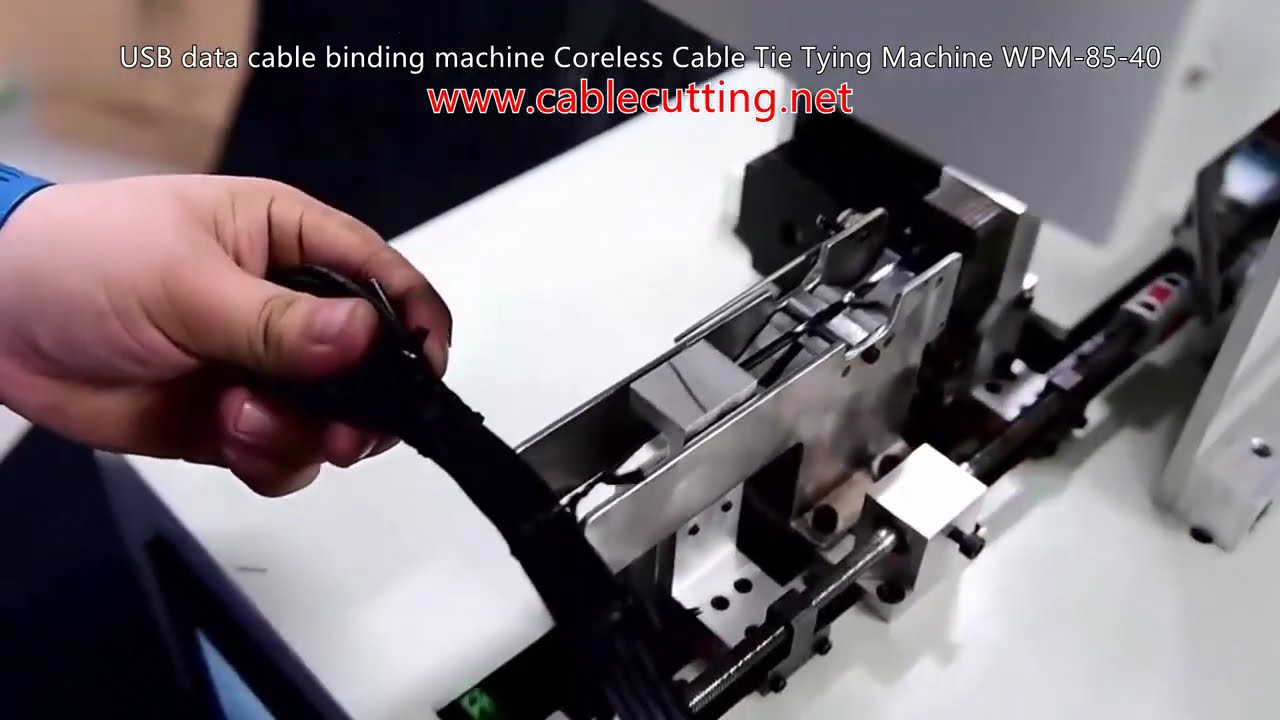 WPM-85-40 Kabelbindemaskine – Automatisk USB Data kabelbinding med skånsom coreless strip