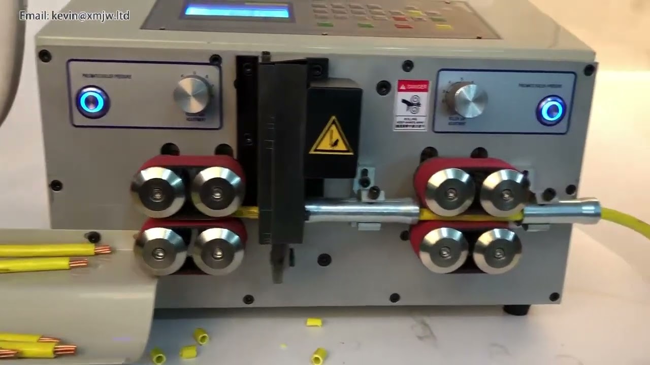 SWT508MAX2: Automatisk afisolerings- og skæremaskine til kabler 1-70mm², 1000W med 8-bæltehjulsdrev