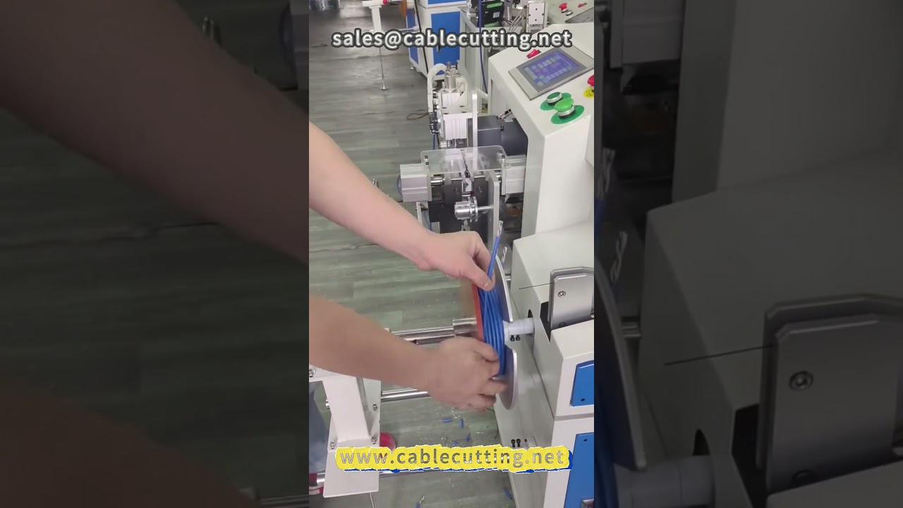 93 Automatisk afisolering, målesortering og vikling # netværkskabel # ledningsbehandling # kappe