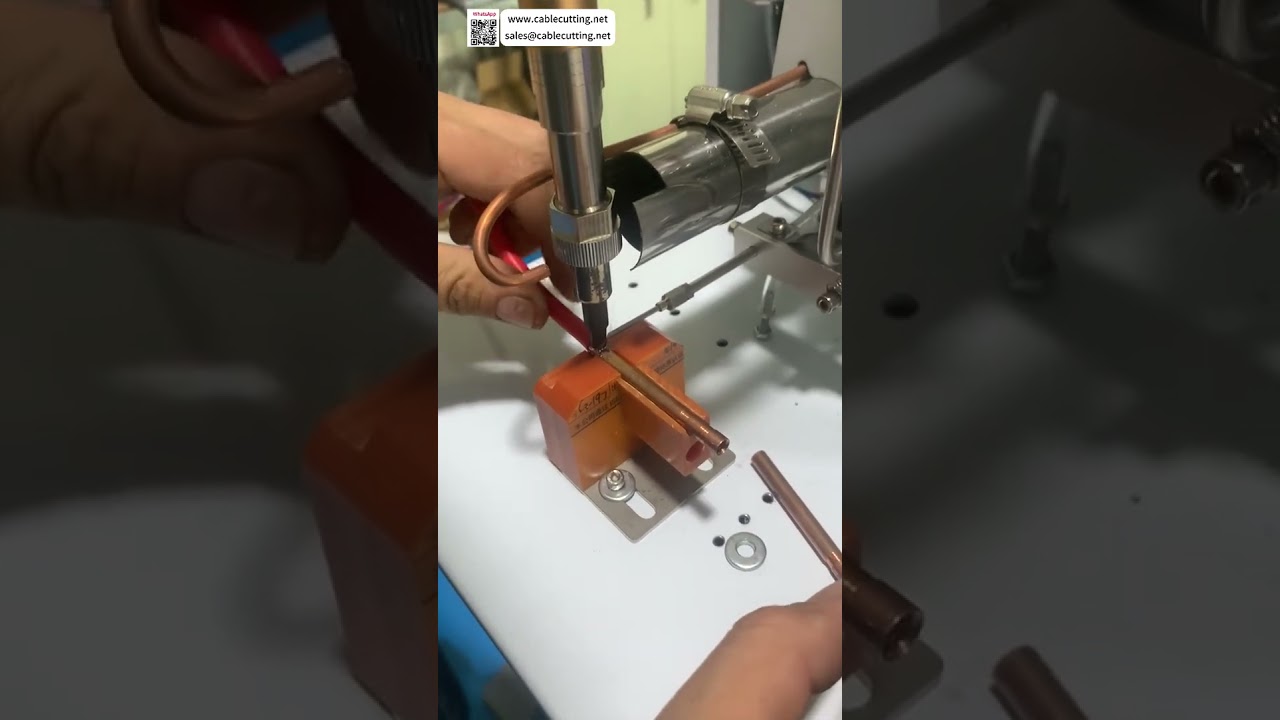 Semi Auto Lodde Maskine  8 Gauge Silikone Ledning til Kobberrør Præcisions Svejseværktøj - Korte