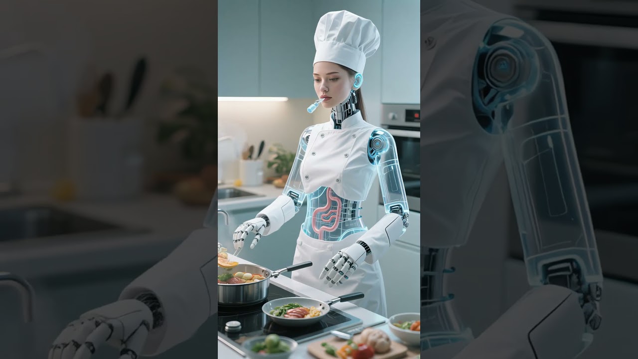 Kvindelig robot revolutionerer professionel madlavning