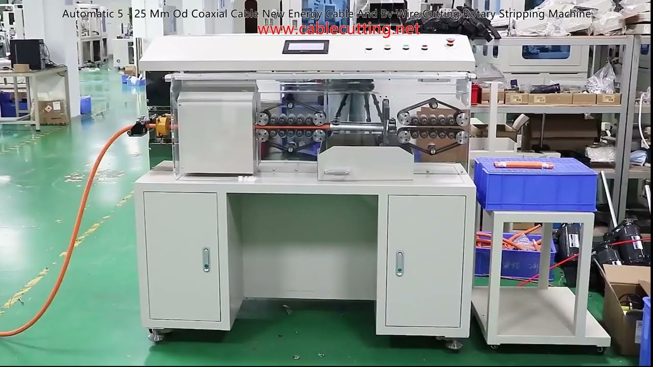 Automatisk rotationsafisoleringsmaskine til kabler 5-25 mm – coaxial, elbil og BV-ledninger