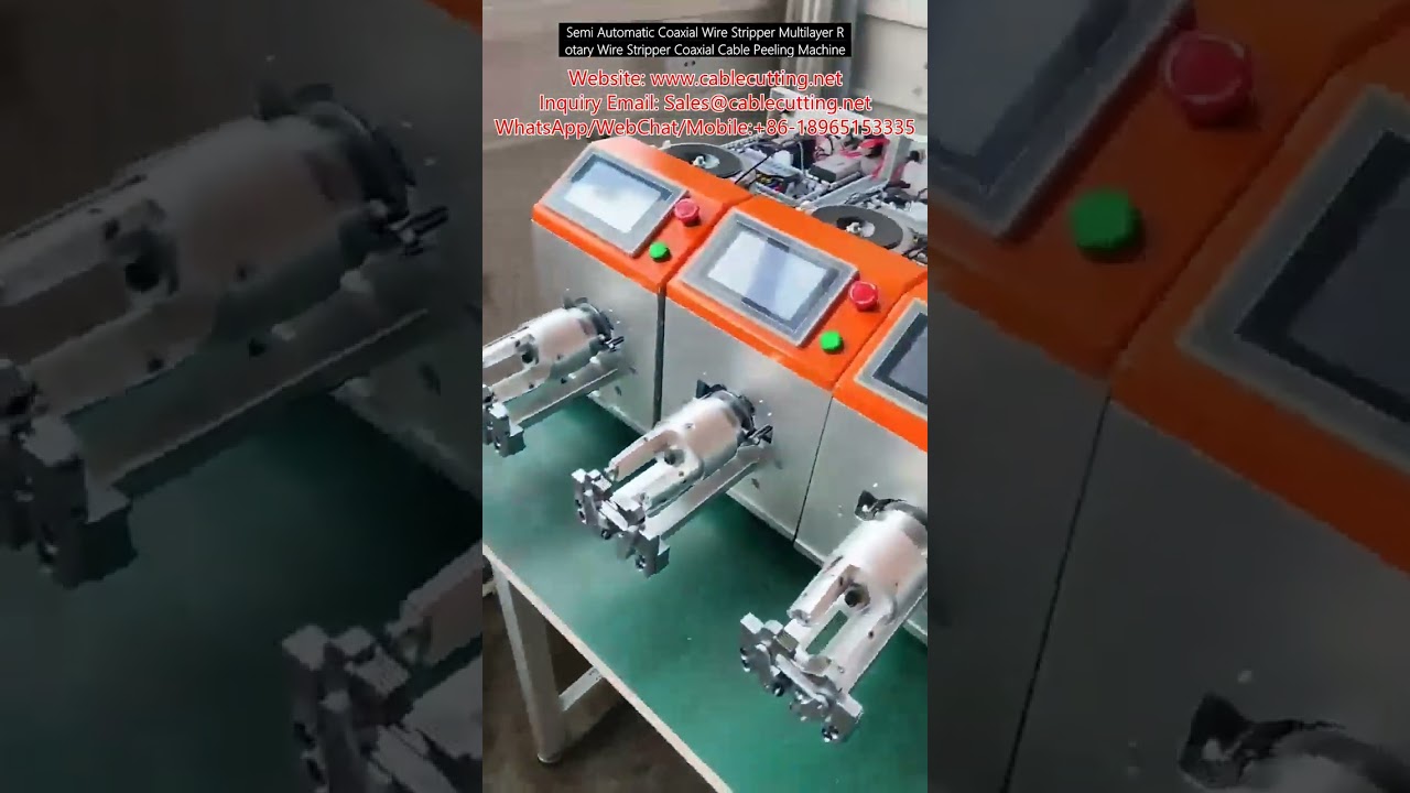 Halvautomatisk koaksialwirestripper – Flerlags roterende afisolering af koaksialkabler
