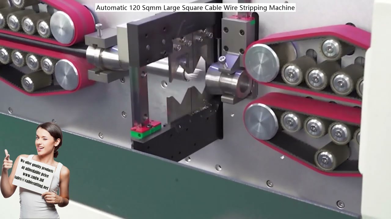 Automatisk 120 Sqmm Stor Firkantet Kabelafisoleringsmaskine