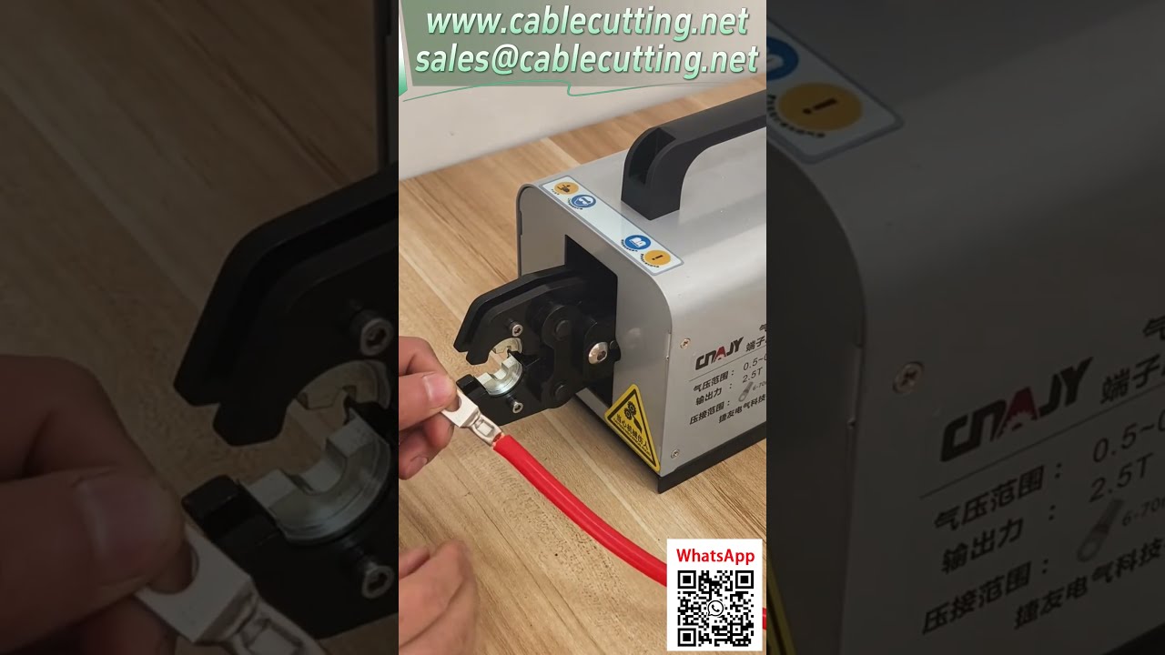 Pneumatisk Krympemaskine - Op til 70mm² - Sekskant Krympning af Kobber Kabelsko