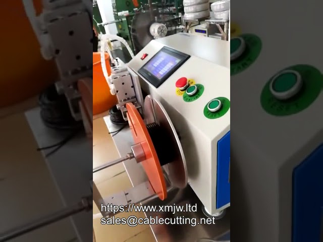 Halvautomatisk trådviklings- og bindemaskine til kabelruller og trådspoler