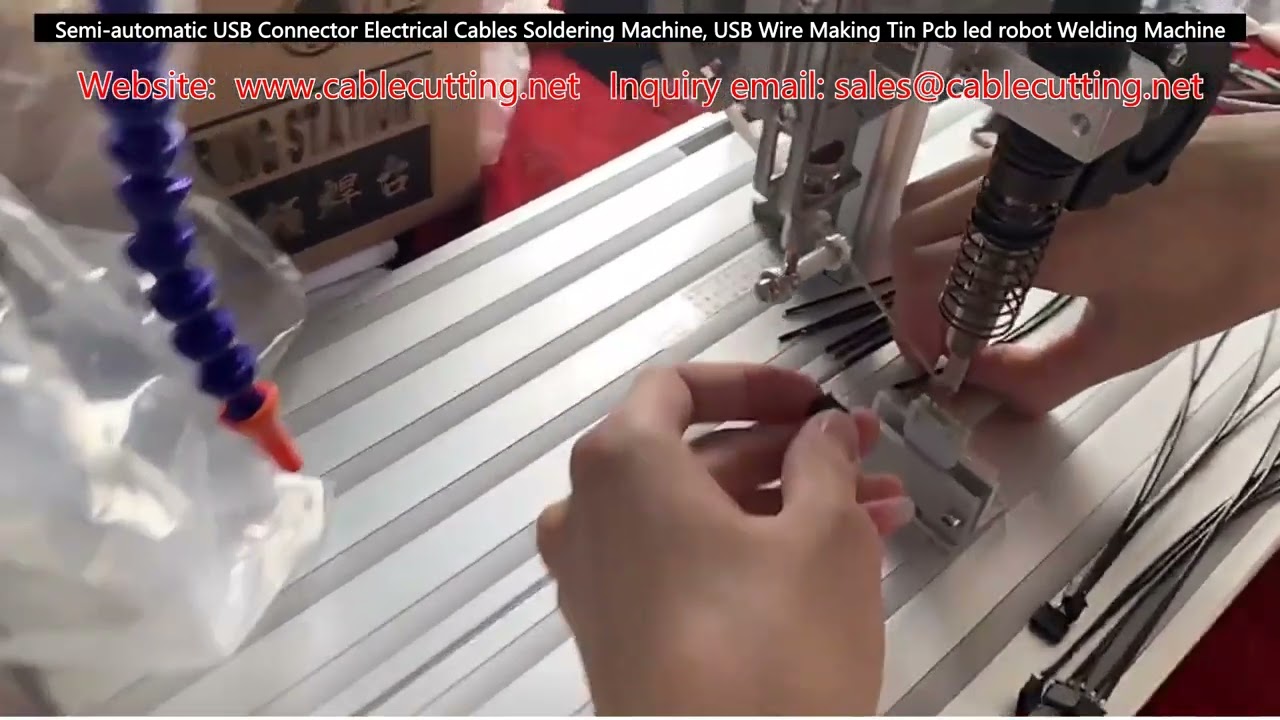 Semi-automatisk USB-stik lodde maskine til kabler – PCB & LED robot