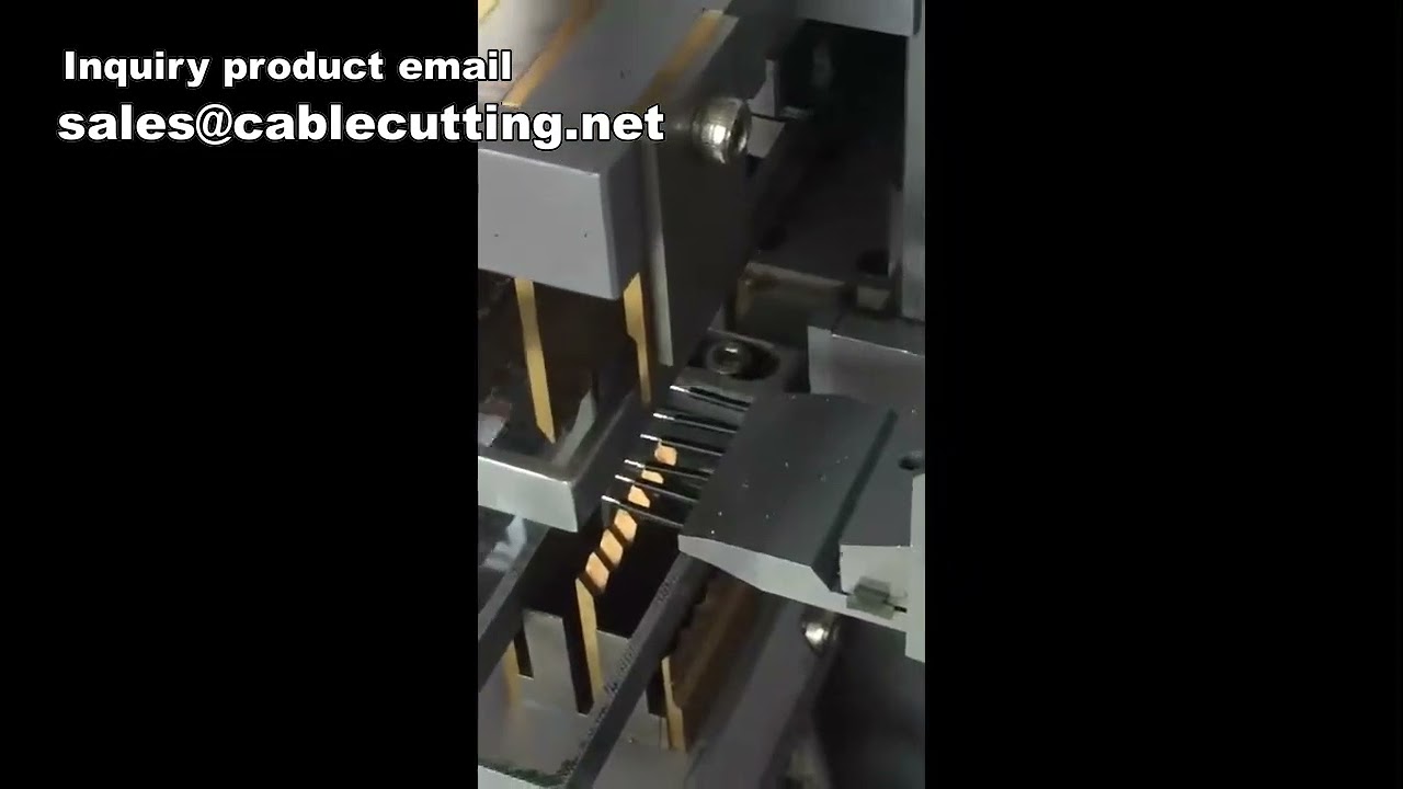 Fuldautomatisk 5-linjet maskine til computerledninger: Afisolering, snoning og fortinning