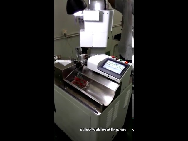 Fuldautomatisk terminalkrimpmaskine, dobbelttrådskæring, afisolering og krimpmaskine