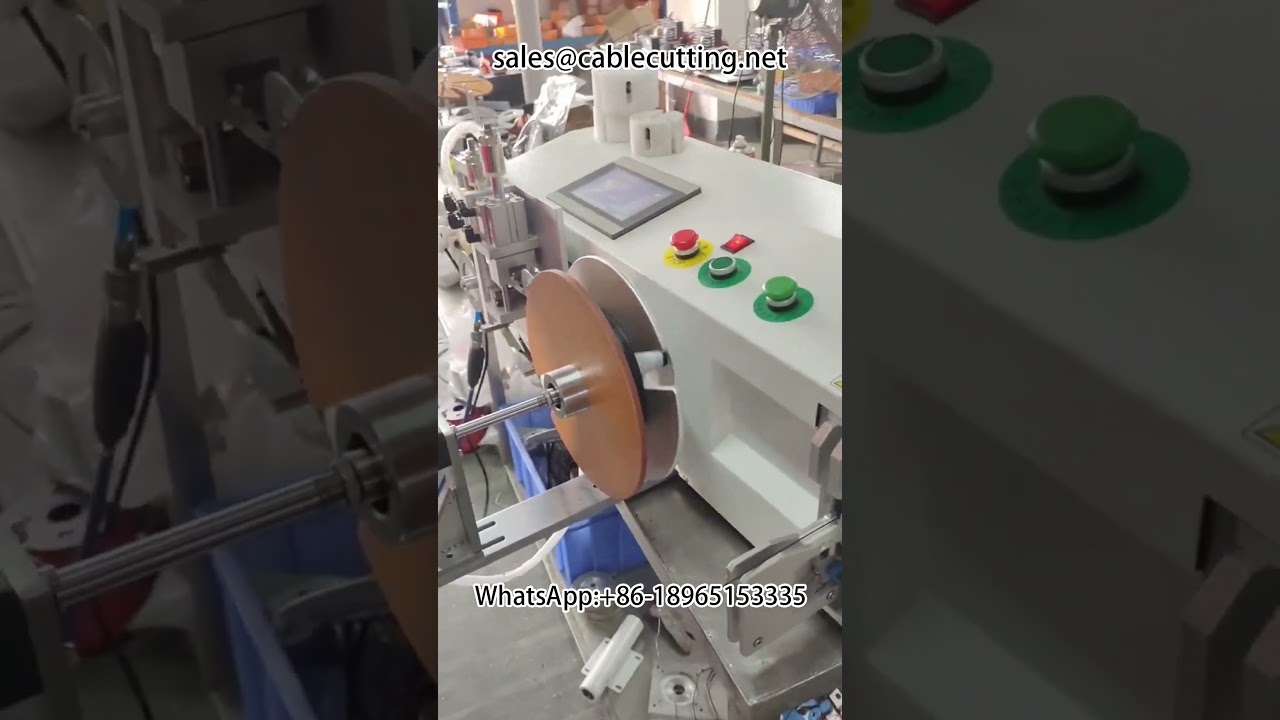 Automatisk maskine til meter-skæring, vikling og binding af tråd, kabel og slange