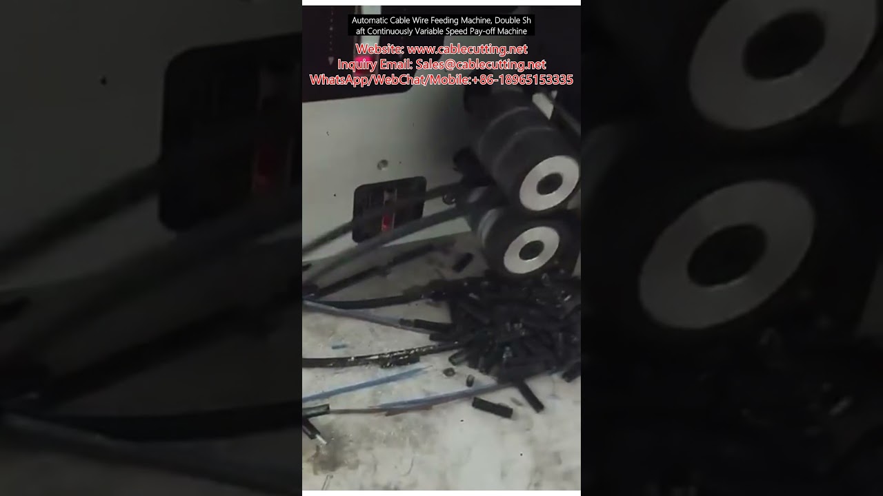 Effektiv automatisk kabel- og trådføremaskine med dobbelt aksel og variabel hastighed