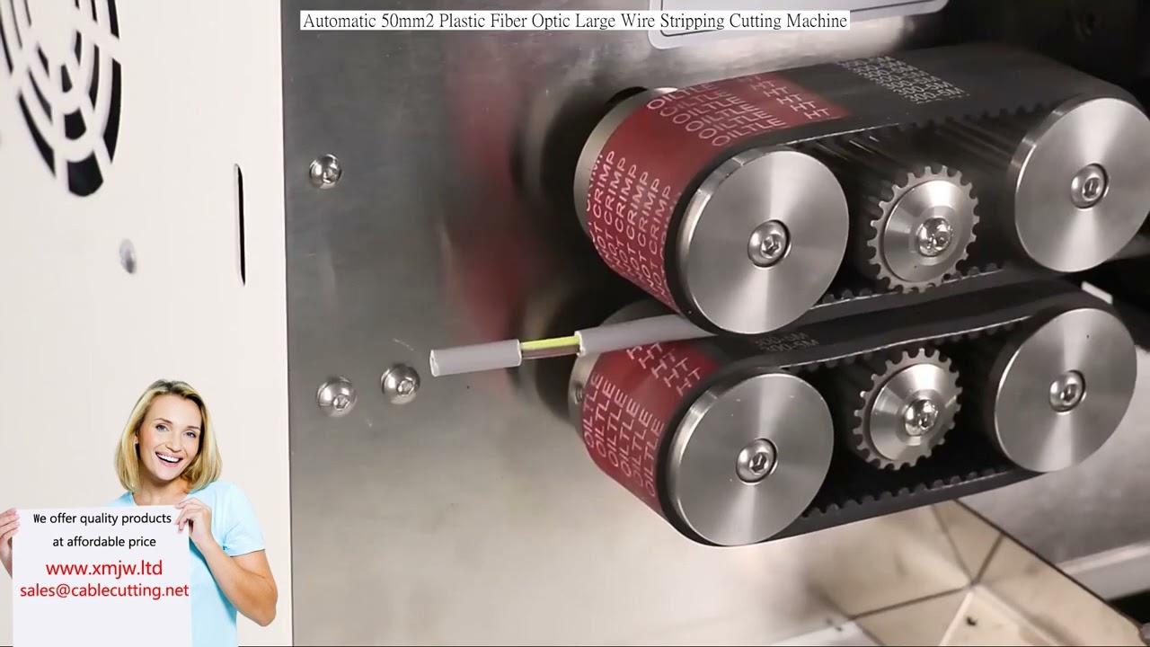 Automatisk 50mm2 plast fiberoptisk stor ledningsafisolerings- og skæremaskine