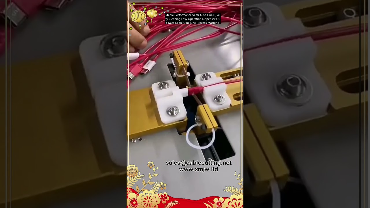 Semi-automatisk limdispenser til USB-datakabler | Stabil kvalitet & nem betjening