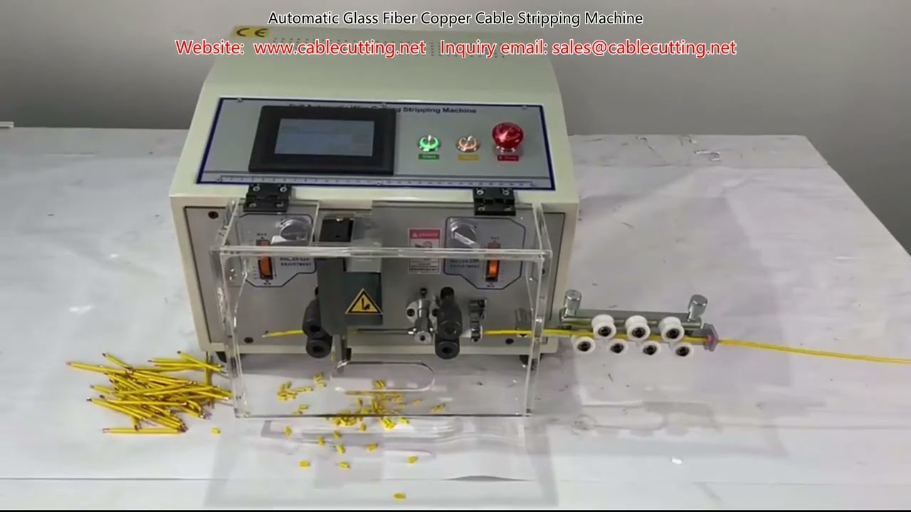 Automatisk glasfiber- og kobberkabelafisoleringsmaskine