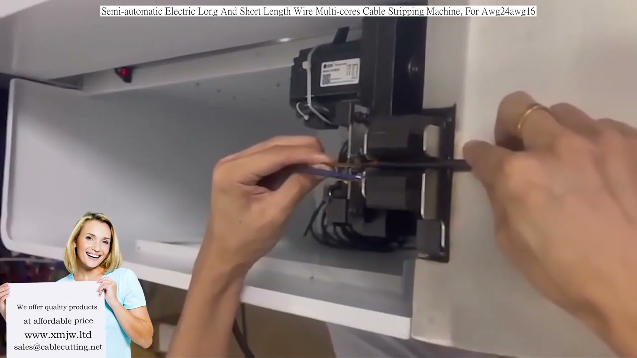 Halvautomatisk Elektrisk Trådafisoleringsmaskine til Lange og Korte Multi-core Kabler (AWG24)
