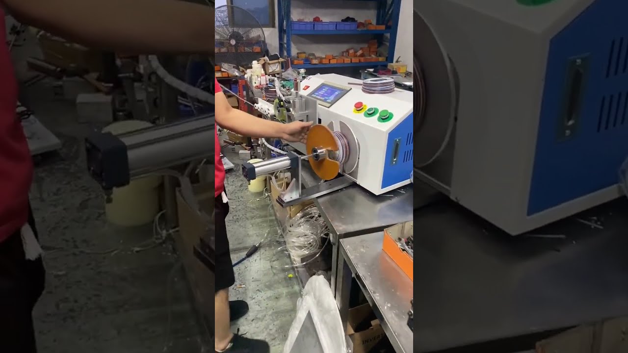 Automatisk maskine til meteroptælling, sortering, skæring, vikling og spolet af twin-kabler | #maskine