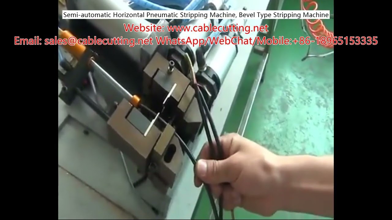 Halvautomatisk horisontal pneumatisk afisoleringsmaskine - affasningstype