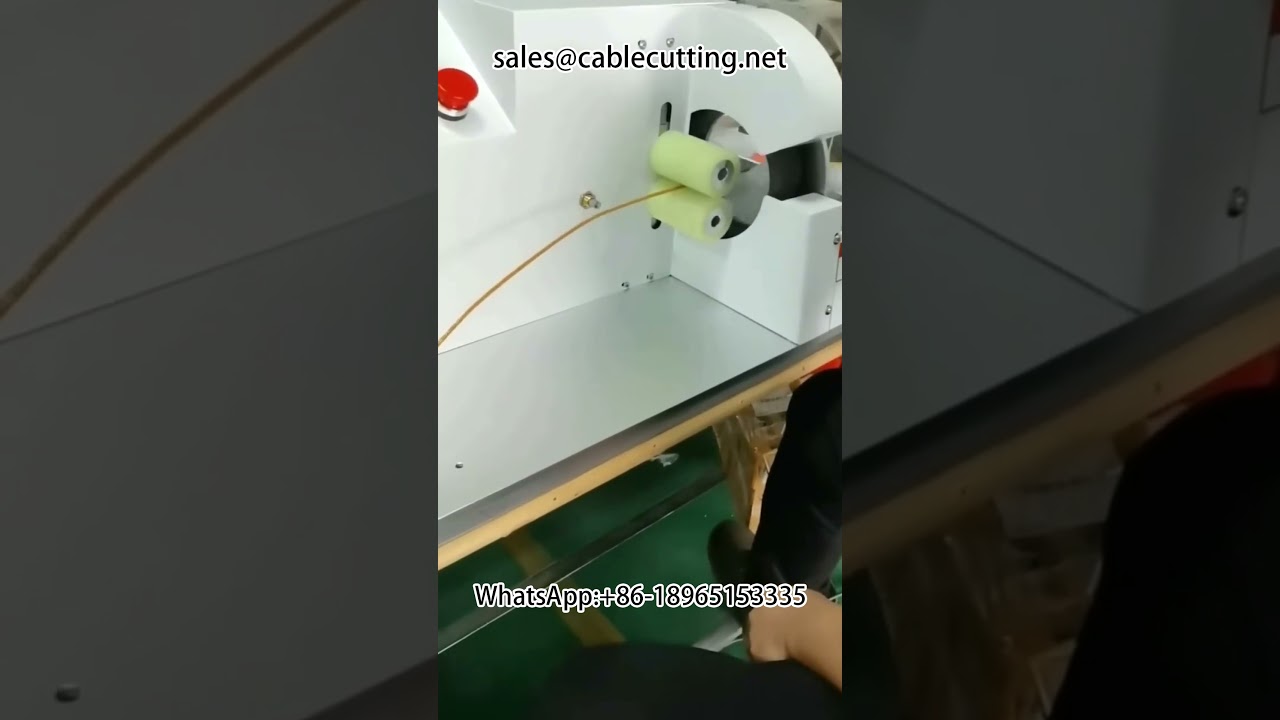 Fuldautomatisk omviklingsmaskine til kabler #tapemaskine #kabelmontage #fabriksautomatisering