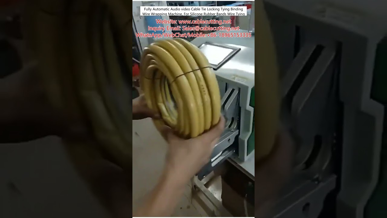 Fuldautomatisk maskine til binding og låsning af lyd/video kabler – ideel til silikonegummi