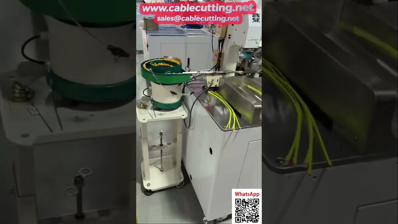 Automatisk dobbelthovedet crimpepresse til forisolerede terminaler AWG14-26