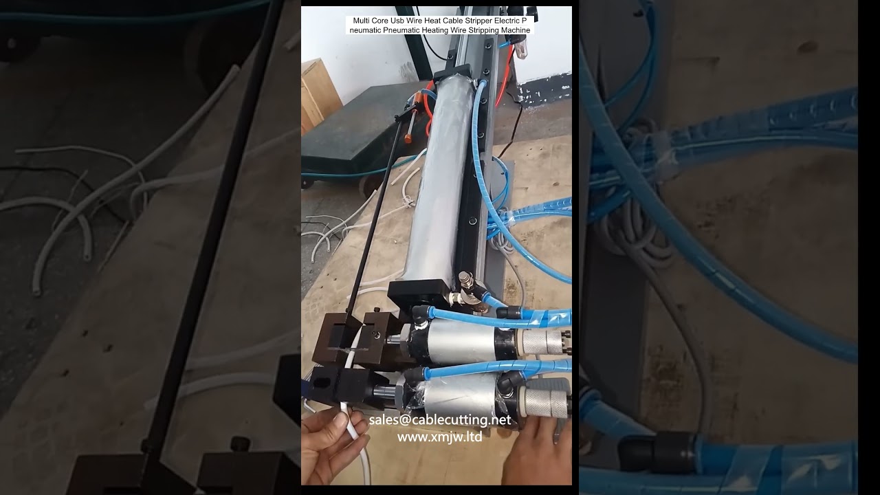Effektiv Multikabel USB Tråd Varme Kabel Stripper - Elektrisk Pneumatisk Varme Tråd Stripningsmaskine