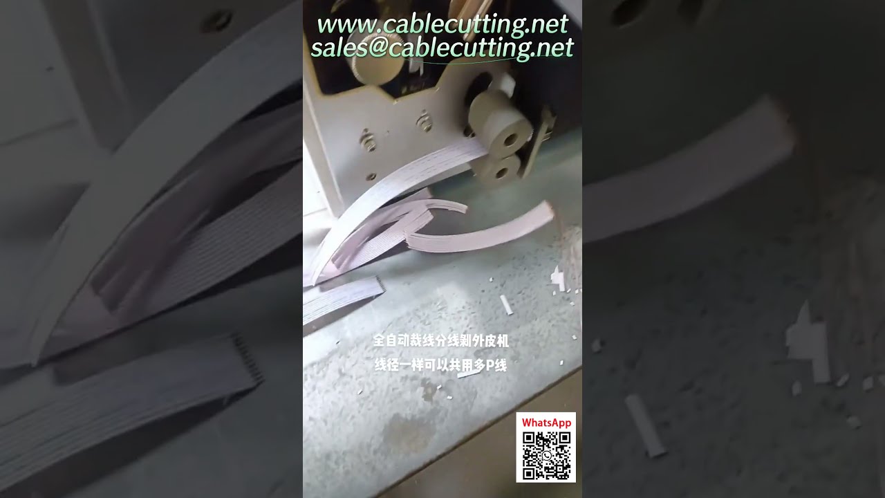 Fuldautomatisk skære- og afisoleringsmaskine til båndkabler