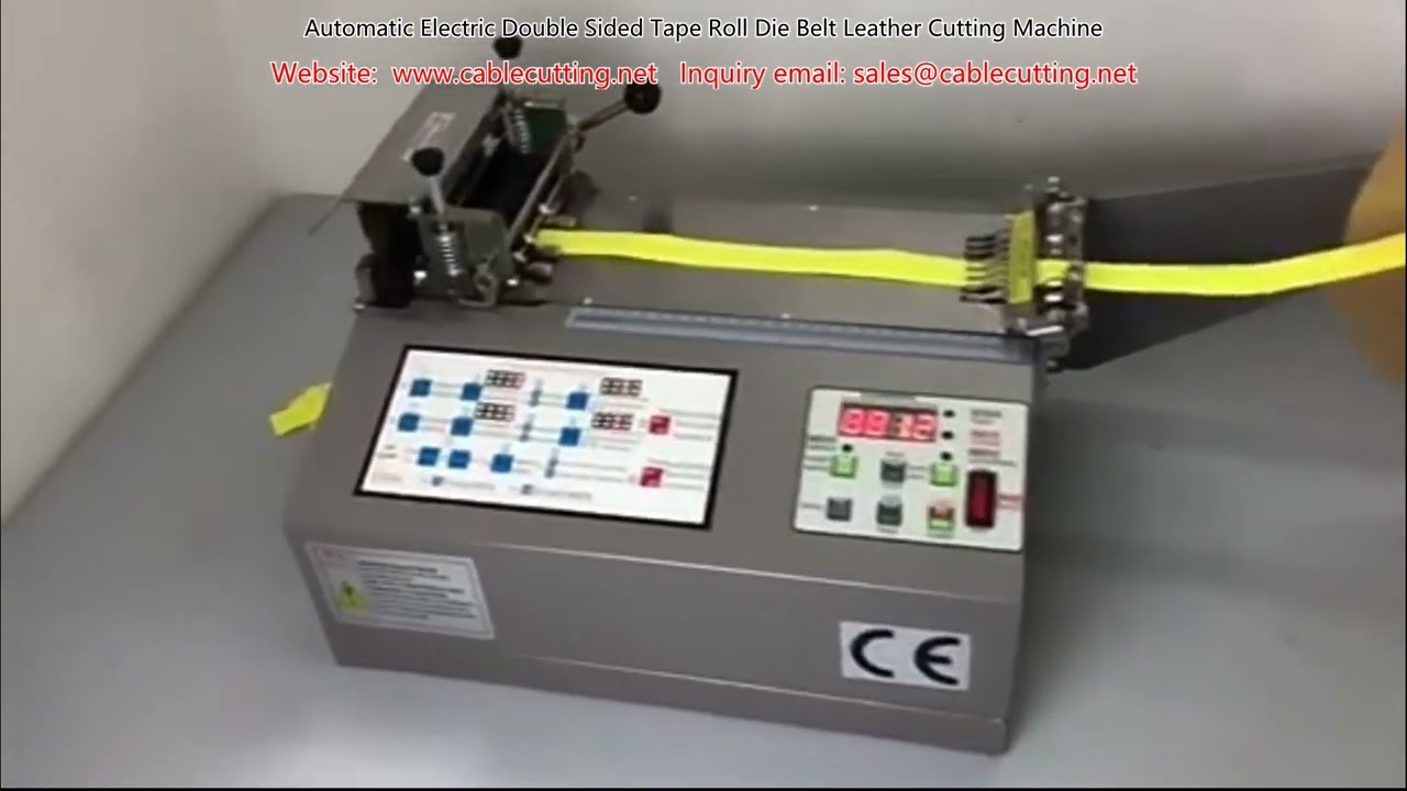 Automatisk elektrisk dobbeltsidet tape-rulle die bælte læder skæremaskine