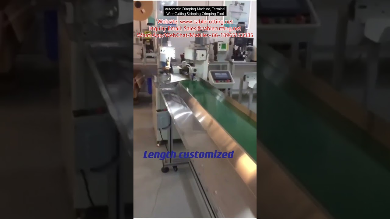 Automatisk Krympemaskine, Terminaltrådskæring, Afisolering og Krympning