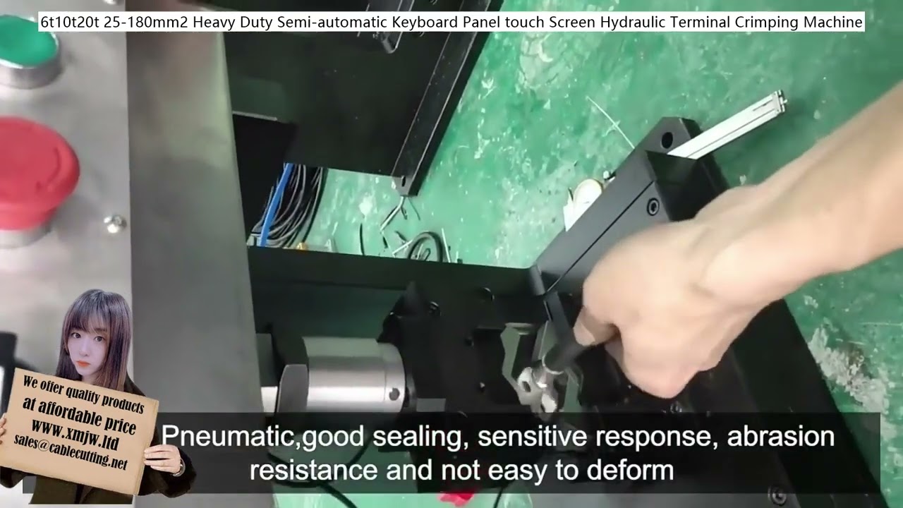6t10t20t 25-180mm² Halvautomatisk Hydraulisk Terminalkrimper med Touchskærm