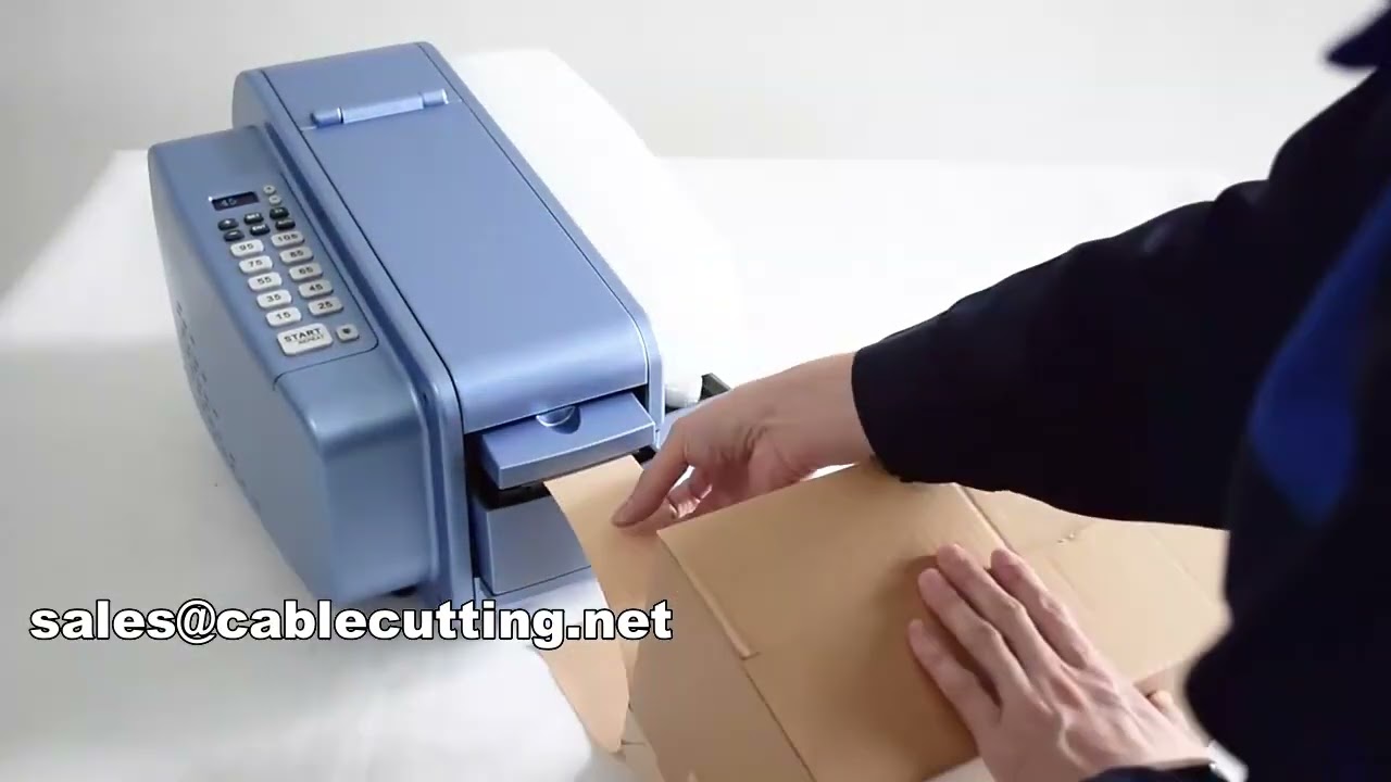 Vandaktiveret gummitape dispenser maskine til effektiv kartonforsegling