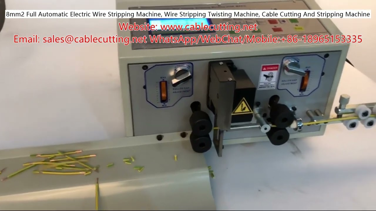 Fuldautomatisk 8mm2 elektrisk wireafisoleringsmaskine – Stripper, twister og kabelklipper