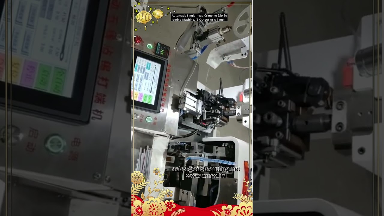 Automatisk enkelt-hoved crimp- og dyplodningsmaskine – 5 udgange pr. cyklus