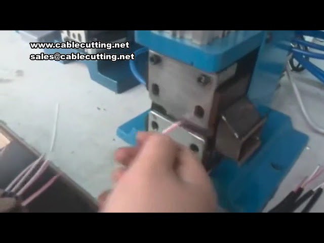 Effektiv 3F/4F Pneumatisk Vertikal Båndkabelafisoleringsmaskine | Manuel Multi-Core Kabelafisolering til 14AWG